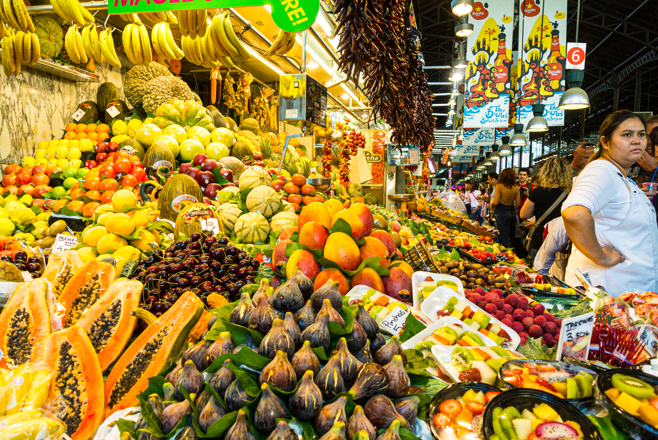 Tra i banchi de la Boqueria