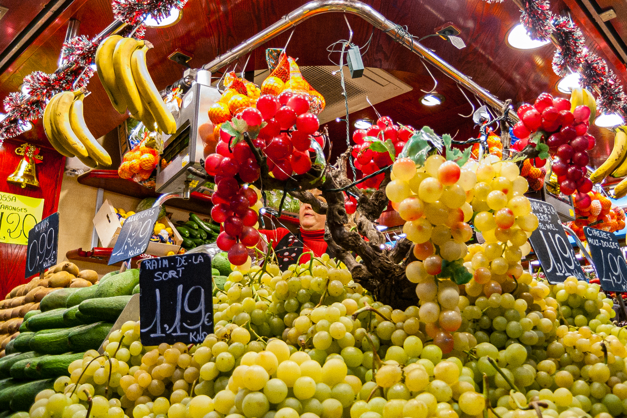 Tra i banchi de la Boqueria