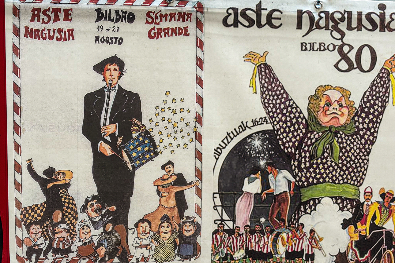 Manifesti di vecchie edizioni della Aste Mangusia