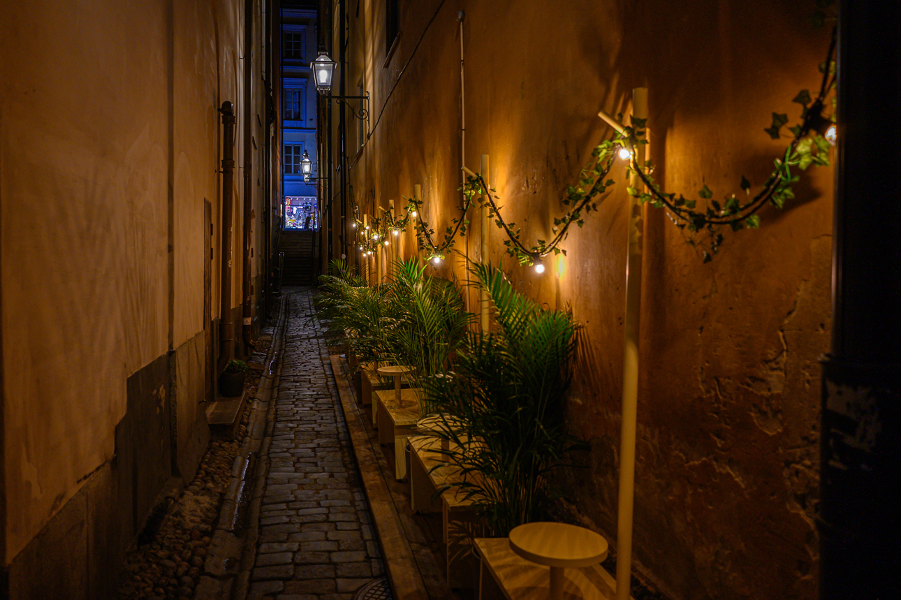 Gamla Stan la citt&agrave; vecchia in notturna