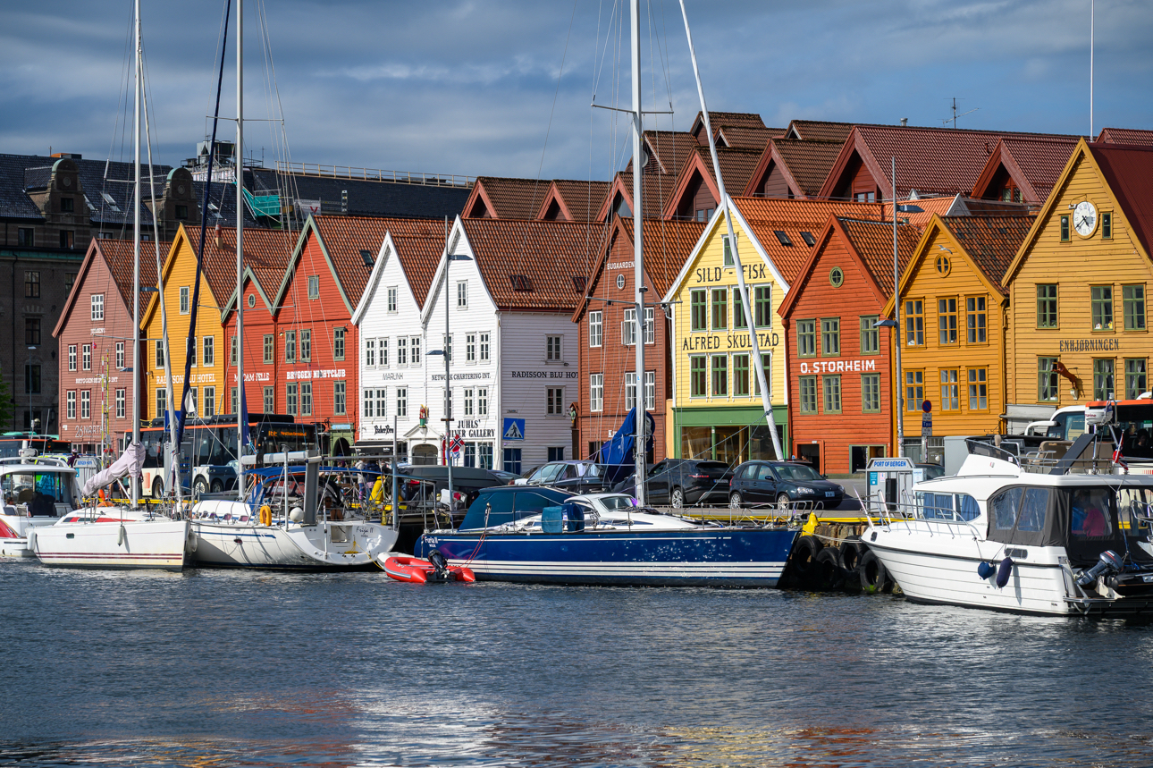 Le tipiche abitazioni di Bryggen, patrimonio mondiale dell'UNESCO