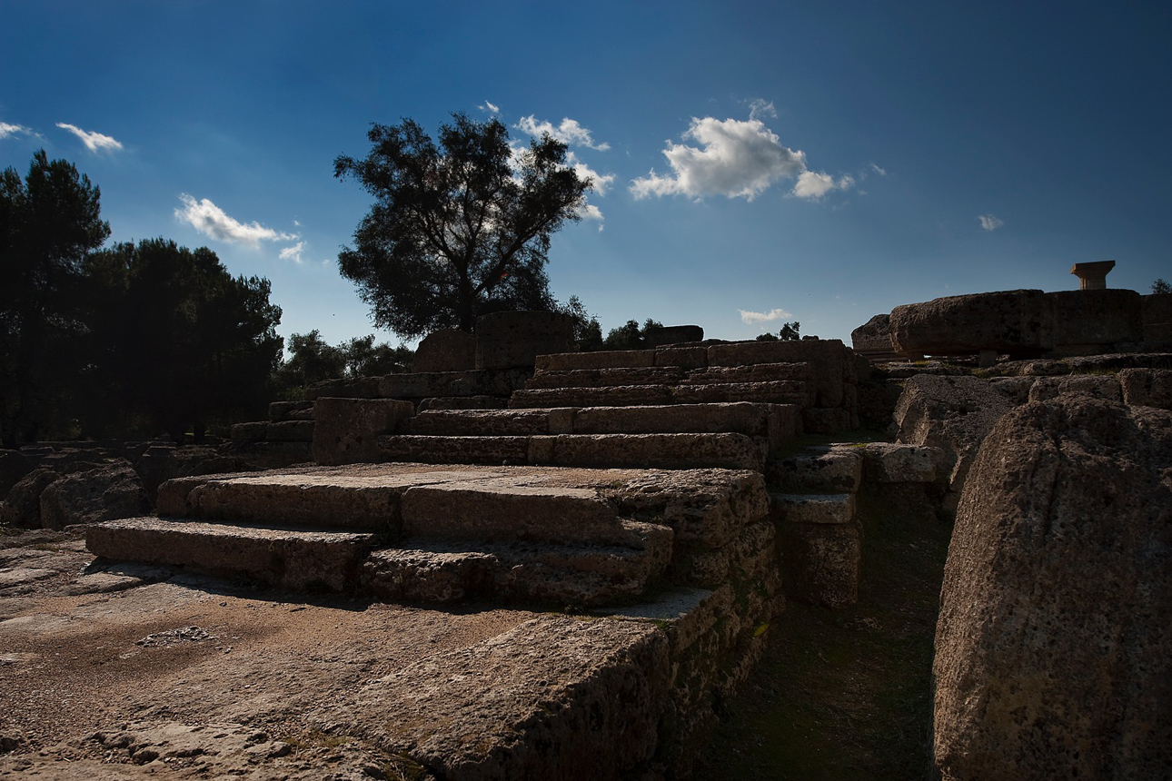 Le rovine di Olimpia. Da qui parte la Fiamma Olimpica per ogni Olimpiade sia invernale che estiva