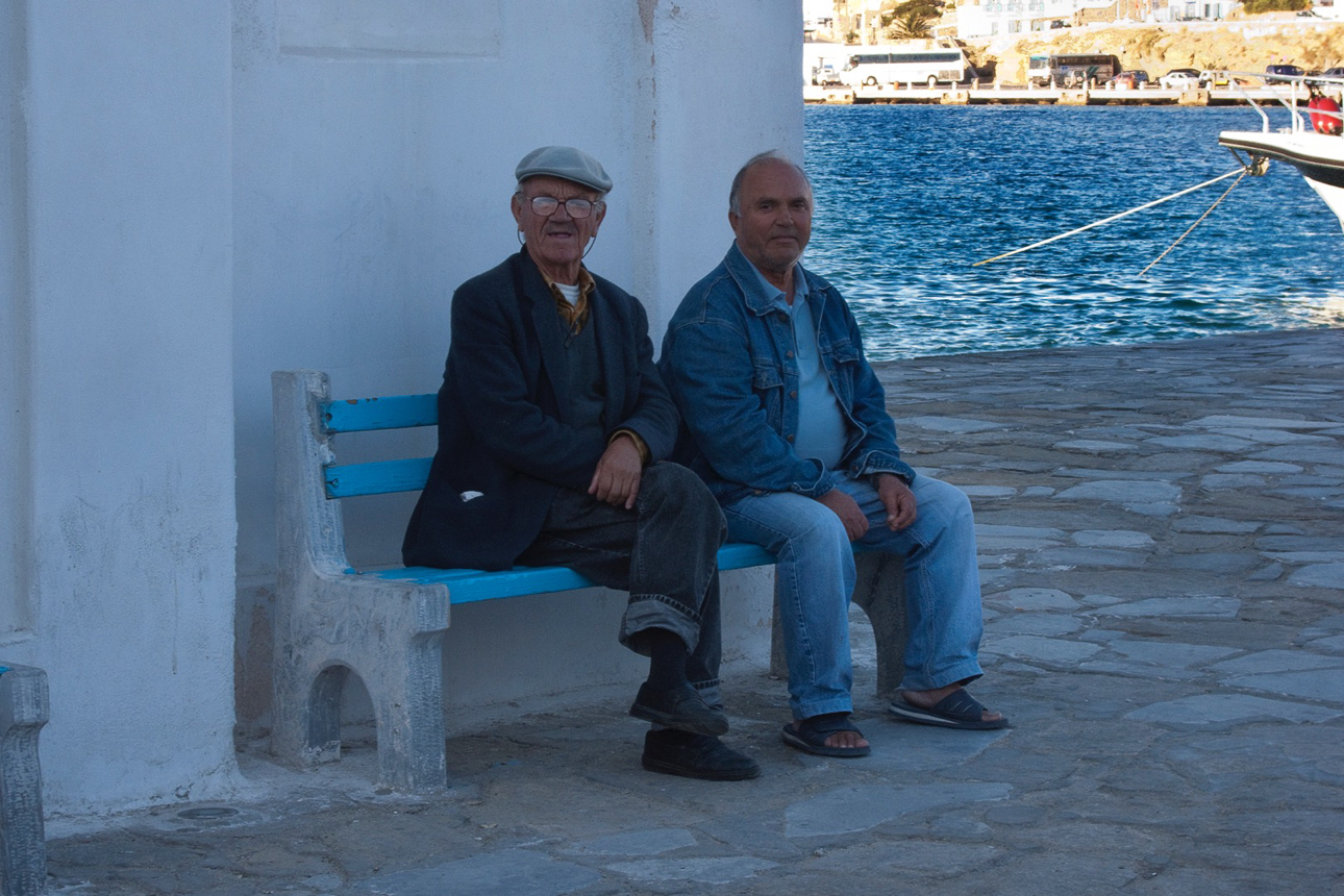 Due chiacchere al porto di Mikonos