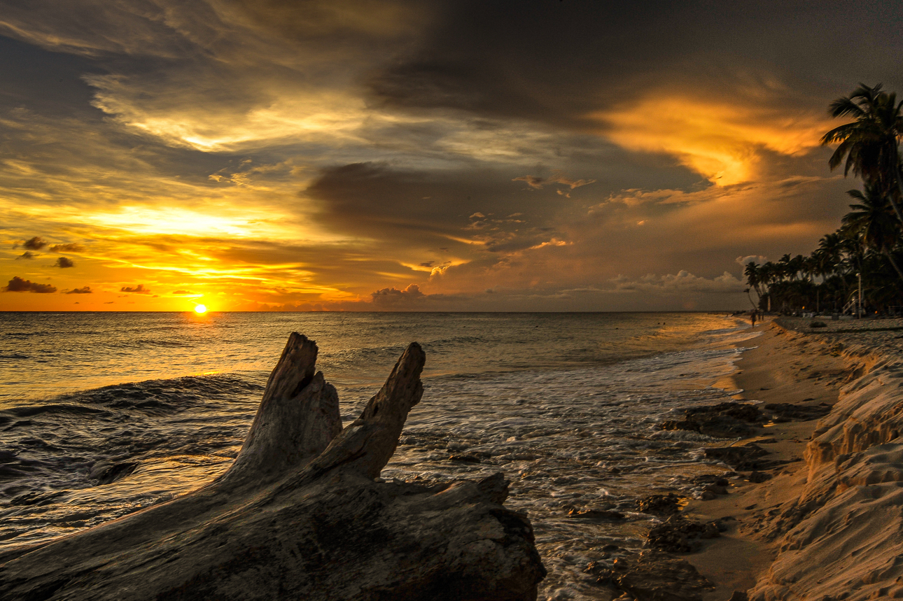 I colori caldi di uno splendido tramonto