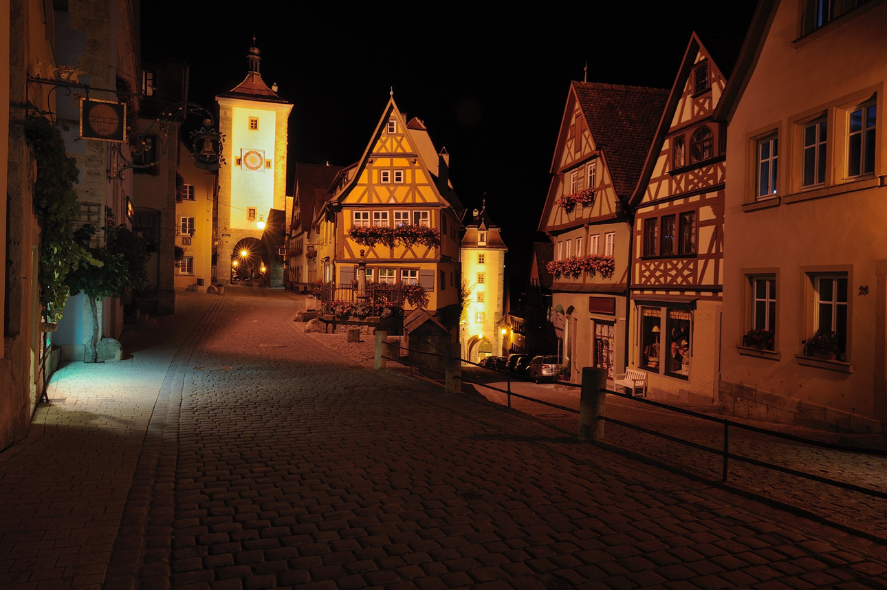 Rothenburg ob der Tauber, i vicoli di notte